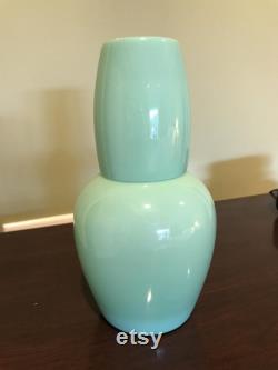 1930 S Morgantown Jadeite Tumble-UP Trudy Water Carafe With Cup