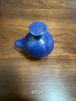 1930s Cobalt Blue Homer Laughlin Fiesta Carafe With Original Cork Lid-Rare