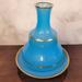 1960s Murano Blue Opaline Gilt Wine Carafe With Stand Tray French Charles X 1820s 1830s Water Bottle Stand Napoleon Iii Baccarat Portieux