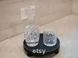 2 pc Set Unused Waterford Lead Crystal Glenmede Bedside Nite Carafe and Tumbler Guest Bedroom Decor Gift Slovenia New In Box Condition