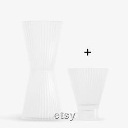 33oz Glassware carafe and 10 oz tumbler set in Frosted