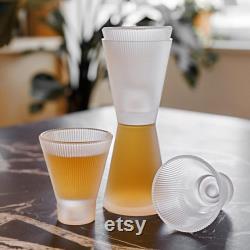 33oz Glassware carafe and 10 oz tumbler set in Frosted