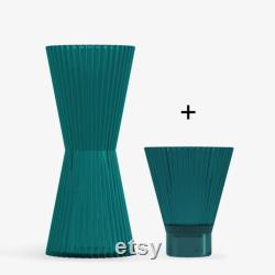 33oz Glassware carafe and 10 oz tumbler set in Teal