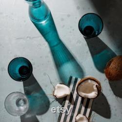 33oz Glassware carafe and 10 oz tumbler set in Teal