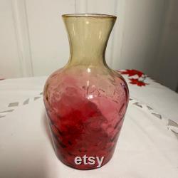 Amberina Reverse Carafe Vase Early American Glass Locke Era