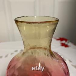 Amberina Reverse Carafe Vase Early American Glass Locke Era