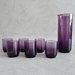 Amethyst Glass Carafe With Glasses, Purple Glassware