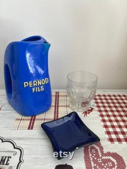 An antique classic, versatile French promotional Pernod Fils 45 water carafe typical of the bistro cafe bar