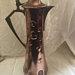 Antique Art Nouveau Copper And Brass Claret Jug Marked 1900s