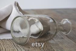 Antique French Normandy Glass Cider Wine Carafe