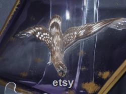 Antique Moser Raised Enamel Tray with Bird of Prey