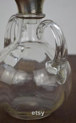 Antique Silver and Glass Carafe