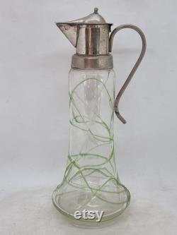 Antique Wilhelm Kralik Sohne Bohemian Glass Carafe