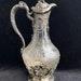 Antique Crystal Carafe With Silver