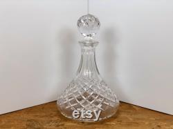 Antique late 1800s crystal cut glass decanter carafe