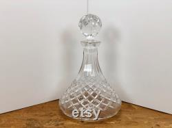 Antique late 1800s crystal cut glass decanter carafe