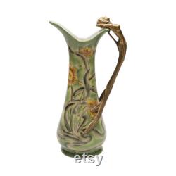 Art Nouveau Porcelain and Bronze Carafe with Nymph Design Vintage-Inspired Home Decor Timeless Statement Piece