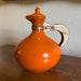 Bauer Pottery Orange Ceramic Lidded Carafe 1940s Vintage Early 20th-century
