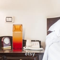 Bedside Glass Carafe and Cup Set, Carafe with Lid, Bedside Carafe Glass, Pitcher Set with Lid, Glass Water Bottle, Glass Pitcher