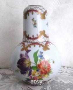 Bedside Water Carafe Tumbler and Cup Elios Italy Hand Painted Peint Main H F Vintage