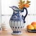 Blue Blanc Porcelain Jug, Blue Carafe, Amalfi Design, Amalfi Pitcher, Porcelain Decanter
