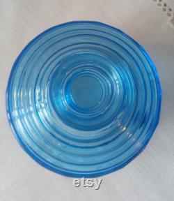 Blue Bohemian crystal decanter Made in former Czechoslovakia
