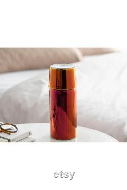 Bronze Orange Carafe Bedside, Bronze Jug, Pitcher Jug Decanter Flask Bottle Cup