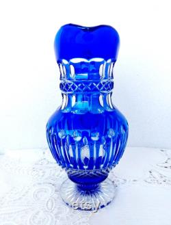 CARAFE VINTAGE BLUE for water and juices 80s