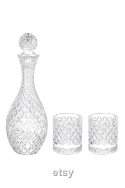 Caraf,crystal water bottle,Glass Lid Bottle Jug Set with 2 Glasses, juice jug,whiskey decanter and glass set, gift for your loved ones