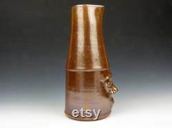Carafe Face pot Howard Gold Luster Shino Stoneware Decanter 39 oz 10 x 4 x 5 Goneaway Pottery