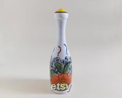 Ceramic Carafe, orange flower decoration, Contemporary Pitcher or Flower Vase, Boho delight