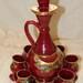 Ceramic Decanter With Cups And Tray, Handmade, Traditional Vintage Style, Home Décor
