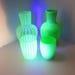 Choose Fenton Stripe Or Morgantown Trudy Uranium Glass Tumble Up Carafe