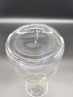 Clear glass 'Litro' carafe bottle with the queens head on the front
