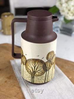 Coffee Carafe Thermos with Tree Pattern