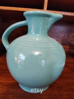 Contemporary turquoise Fiestaware open carafe