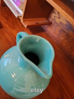 Contemporary turquoise Fiestaware open carafe