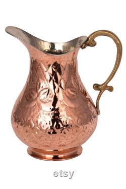 Copper carafe, Copper water bottle,Copper juice carafe,Copper pitcher plant, Copper milk bottle, hand forged copper,