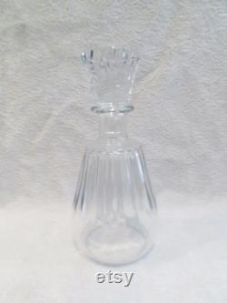 Crystal wine decanter Baccarat size shuttle 1960 1970 french crystal wine decanter