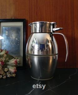 Erhard and Söhne Silver Plated Insulated Carafe Hot Cold 3-Cup or .075 Litre Thermos Wolfgang von Wersin Design Vintage Housewares