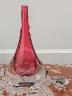 F58946EC MURANO Art Glass Wine Decanter Or Carafe