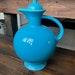 Fiesta Vintage 1930s 40s Era Carafe In Original Turquoise With Cork Stopper Lid Rare Beautiful Excellent Vintage Fiesta Collectible Piece