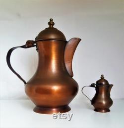 Free Shipping 8 Vintage copper Carafes, Teapor Or Coffee Server Collection Of Carafe Decorative Carafes Fireplace's Decores