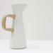 Free Shipping Porcelain 1 Liter Jug With Stoneware Handle Ceramic Jug Tabletop Statement