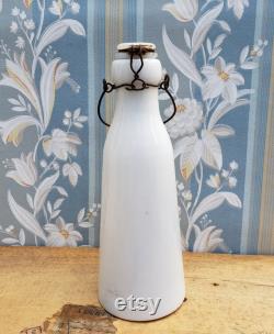 French Opaline Glass Milk Bottle