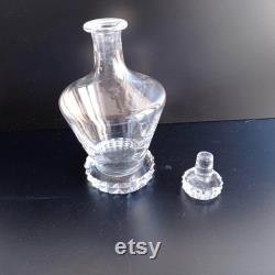 French Saint Louis crystal wine decanter carafe with stopper and makers stamp circa 1930s.