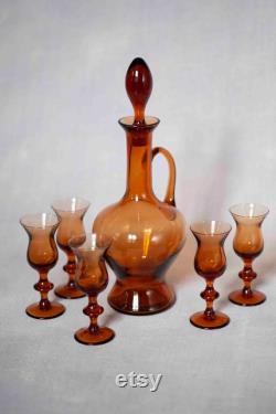 French Vintage Carafe with Glasses