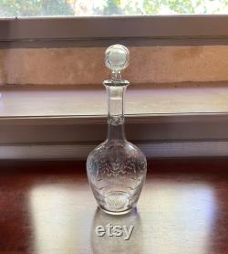 French Vintage GlassCrystal Carafe or Decanter