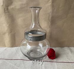 French vintage bistro carafe, screwing bottle for water and a piece of ice, Absinthe era, handmade