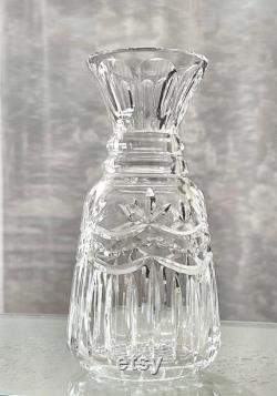 Glass Cut Glass Carafe Water Holder Vintage Bedside Carafe Vintage Clear Cut Glass Decanter Glass Liquor Holder Water Glass Carafe